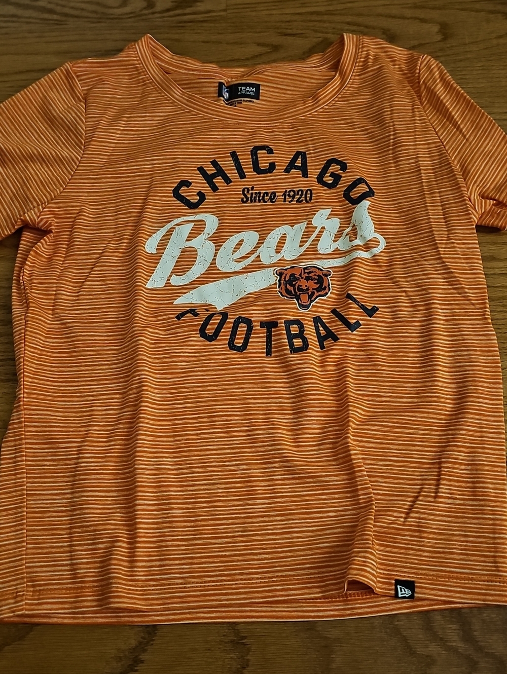 Chicago Bears Orange Striped Short Sleeve Tee